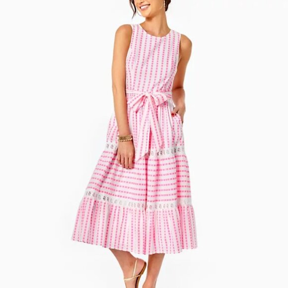 Lilly Pulitzer Dresses & Skirts - Lilly Pulitzer Maybella Tiered Midi Dress Size 10
